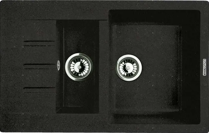 Фото товара: LAVA D.2 LAVA, мойка, гранит, черный металлик