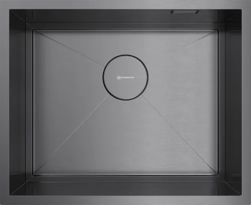 Детальное фото товара: Omoikiri Kasen 54-16 INT GM, мойка, нержавеющая сталь/вороненая сталь 