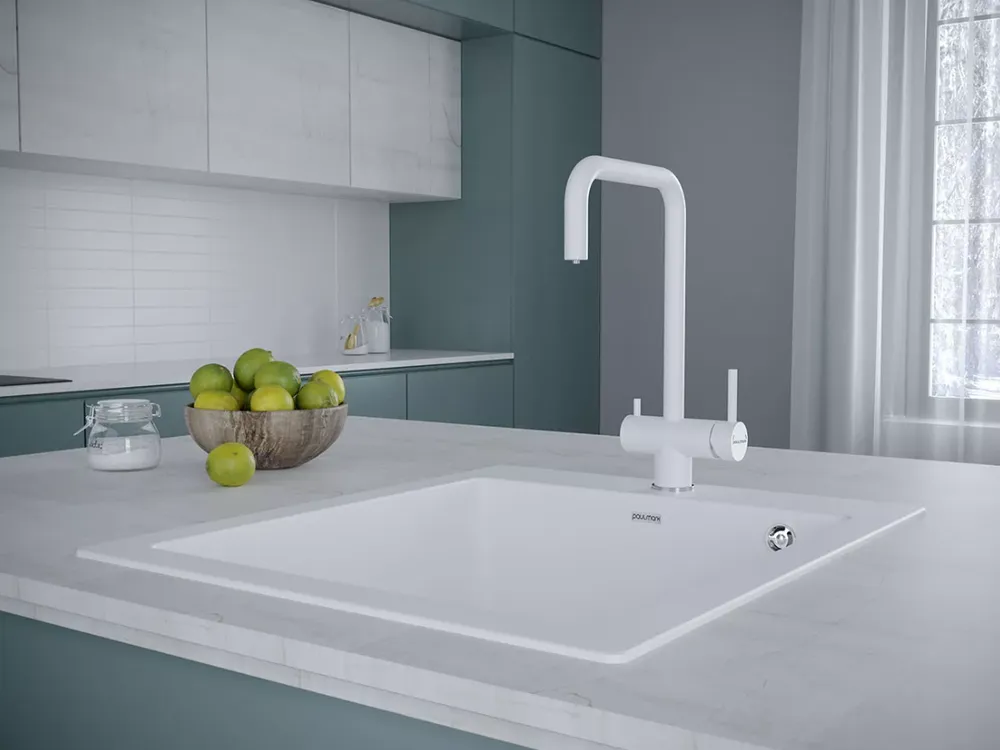 Детальное фото товара: Paulmark WETTER, смеситель, белый матовый