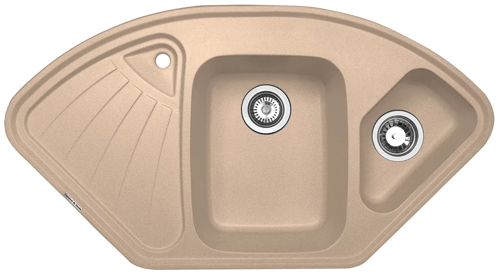 Фото товара: Zigmund & Shtain ECKIG 1000.2, мойка, топленое молоко