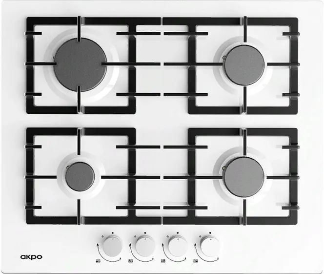 Фото товара: AKPO PGA 604 BGC WH газовая поверхность