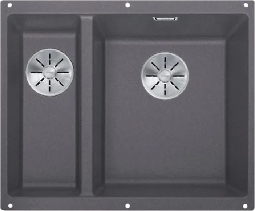 Фото товара: Blanco Subline 340/160-U, мойка, гранит, темная скала (чаша справа)