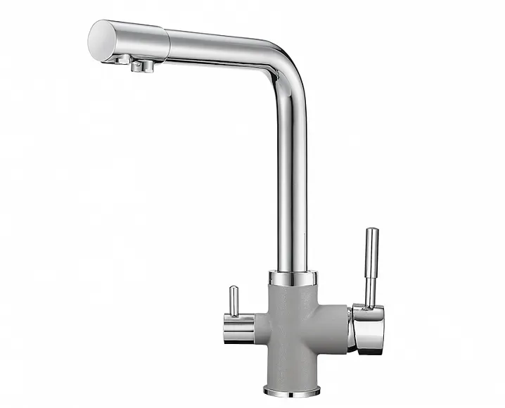 Фото товара: GRANULA 3015 смеситель, гранит, хром/алюминиум