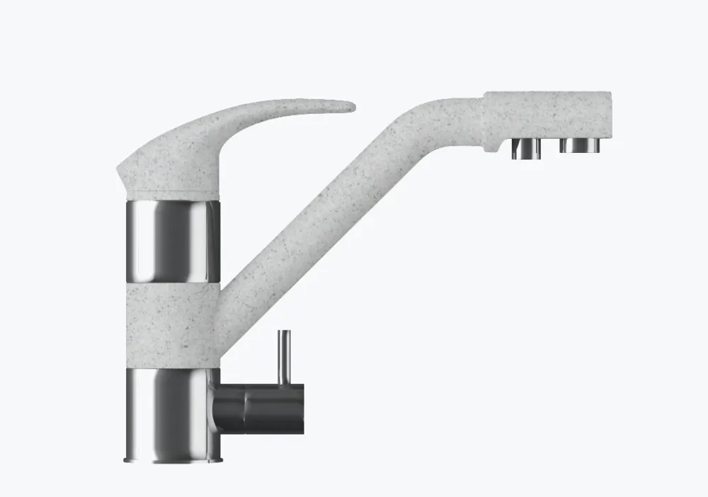 Фото товара: Polygran Дуо, смеситель, светло-серый 314