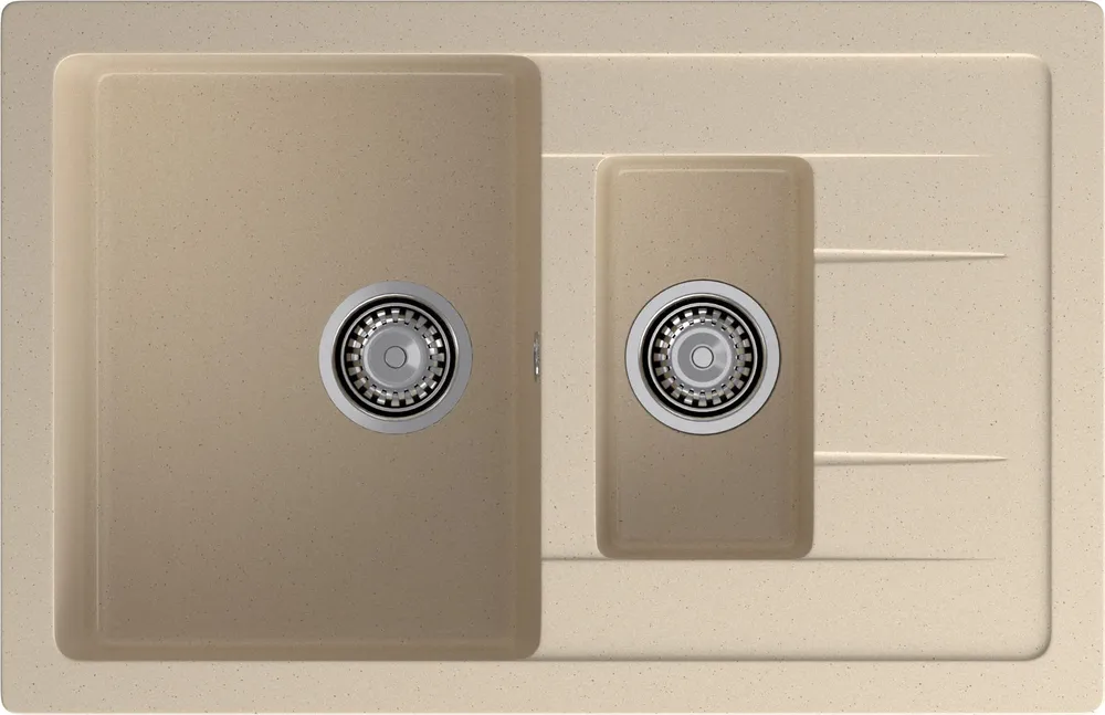 Детальное фото товара: GranFest QUADRO GF-Q-775 KL, мойка, мрамор, кашемир