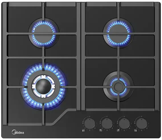 Детальное фото товара: Midea MG693TGB газовая поверхность