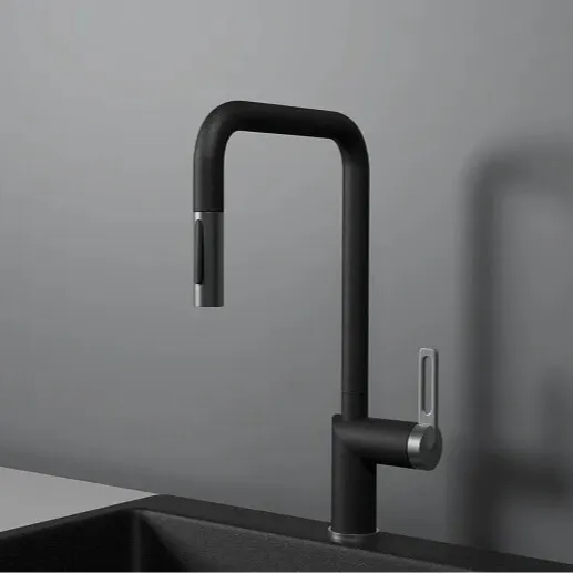 Фото товара: GRANULA 8173 смеситель, гранит, черный