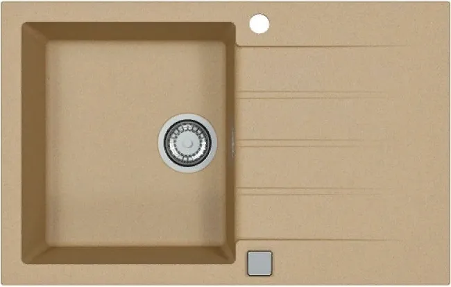 Фото товара: ALVEUS GRANITAL CADIT 20 BEIGE - G55, мойка, гранит, бежевый (в комплекте с сифоном 1132823)