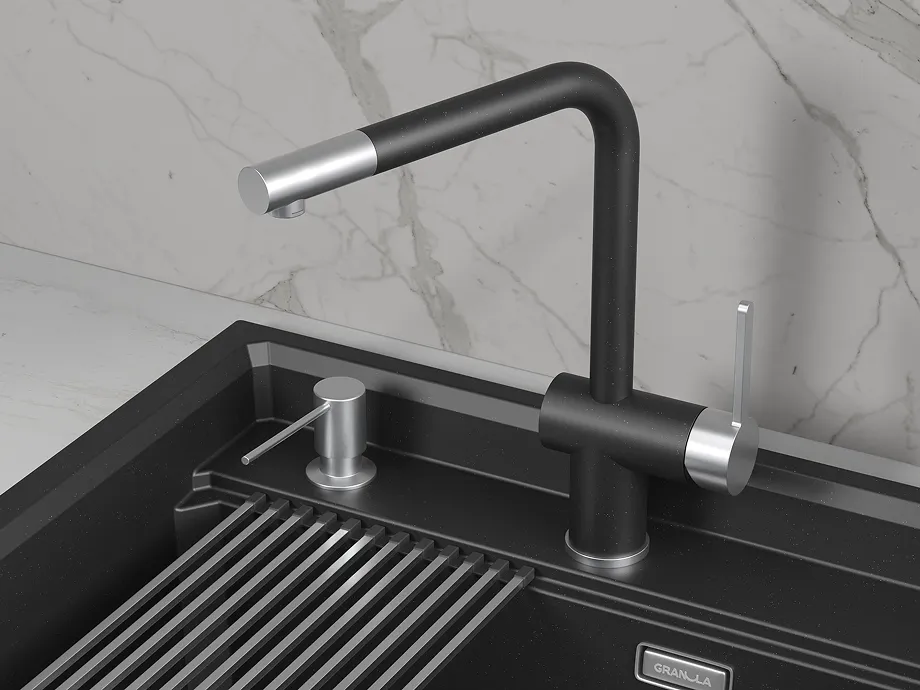 Детальное фото товара: GRANULA 5017 смеситель, гранит, шварц