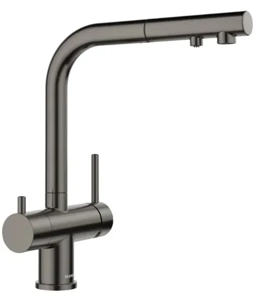 Фото товара: Blanco Fontas-S II, смеситель, гранит, темная сталь