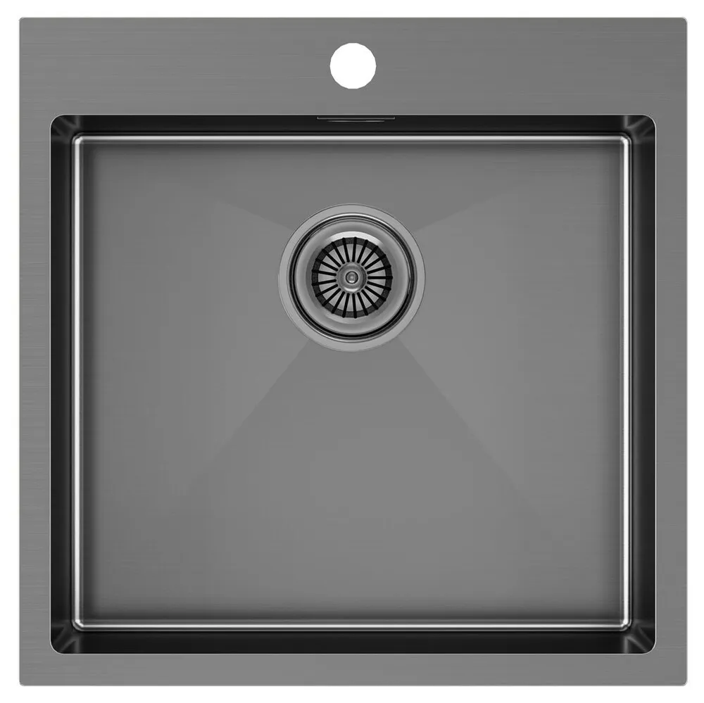 Фото товара: Paulmark KRONER 51, мойка, нержавеющая сталь, вороненая сталь