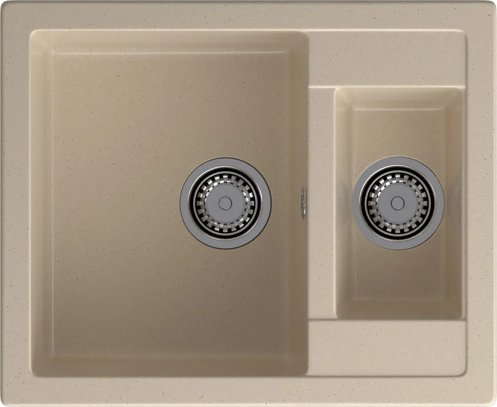 Фото товара: GranFest QUADRO GF-Q-610 K, мойка, мрамор, кашемир