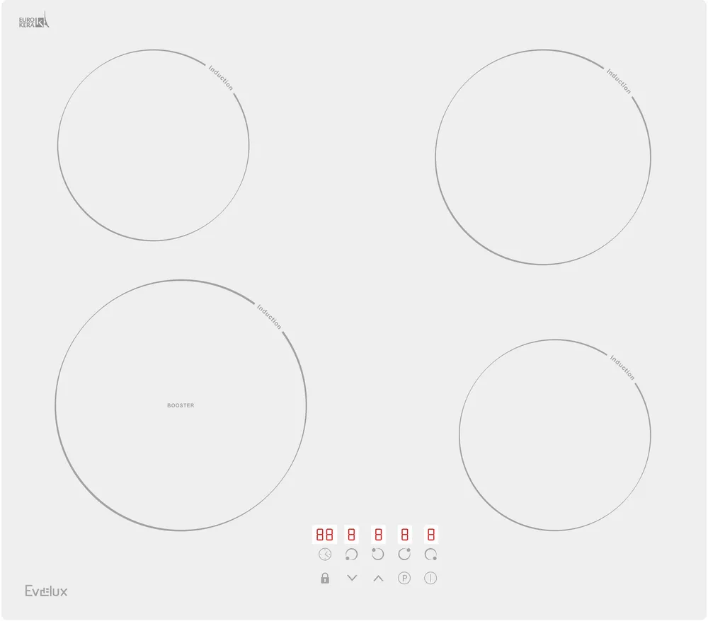 Фото товара: Evelux HEI 641 W индукционная поверхность