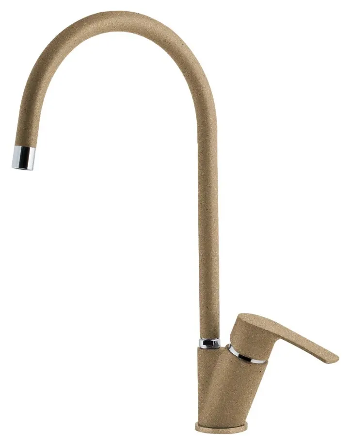 Фото товара: GranFest 5023, смеситель, мрамор, песочный