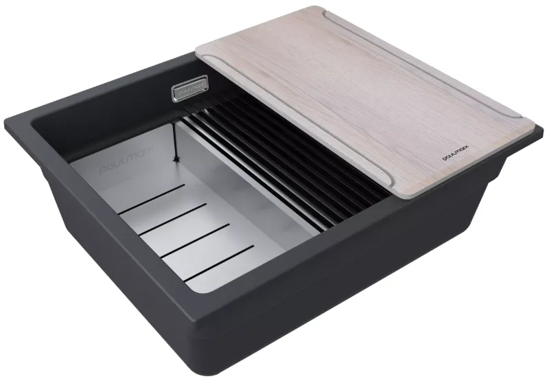Детальное фото товара: Paulmark LUMI-MULTI SINK 55, мойка, гранит, черный