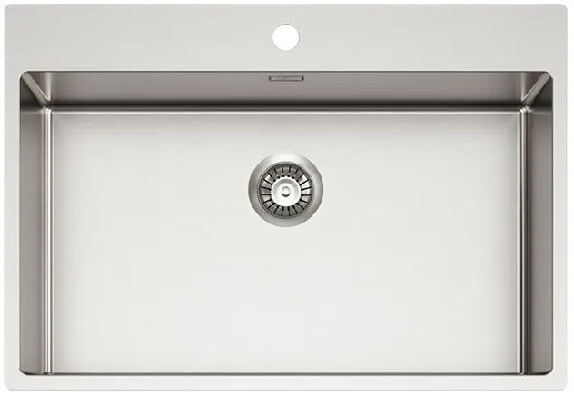 Фото товара: ALVEUS NOX 130 BRS, мойка, нержавеющая сталь (в комплекте с интегрированным сифоном)