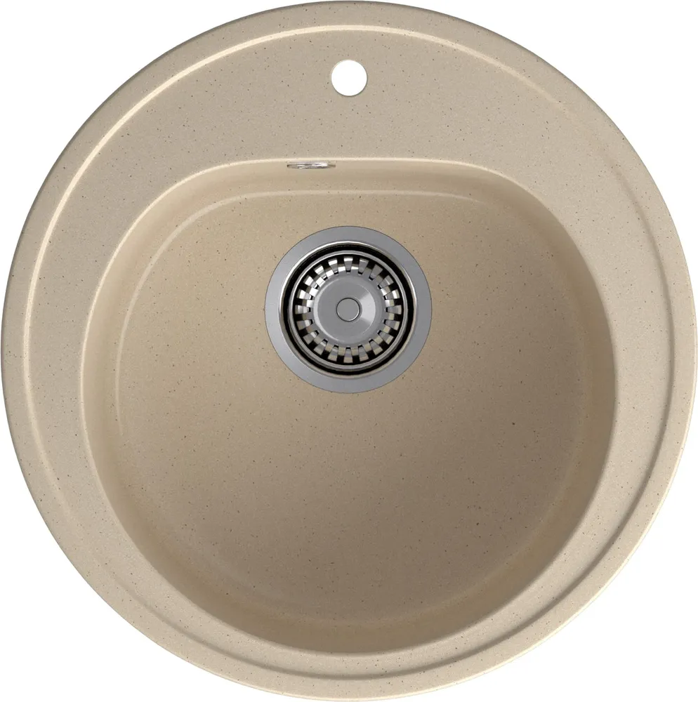 Детальное фото товара: GranFest RONDO GF-R-510, мойка, мрамор, кашемир