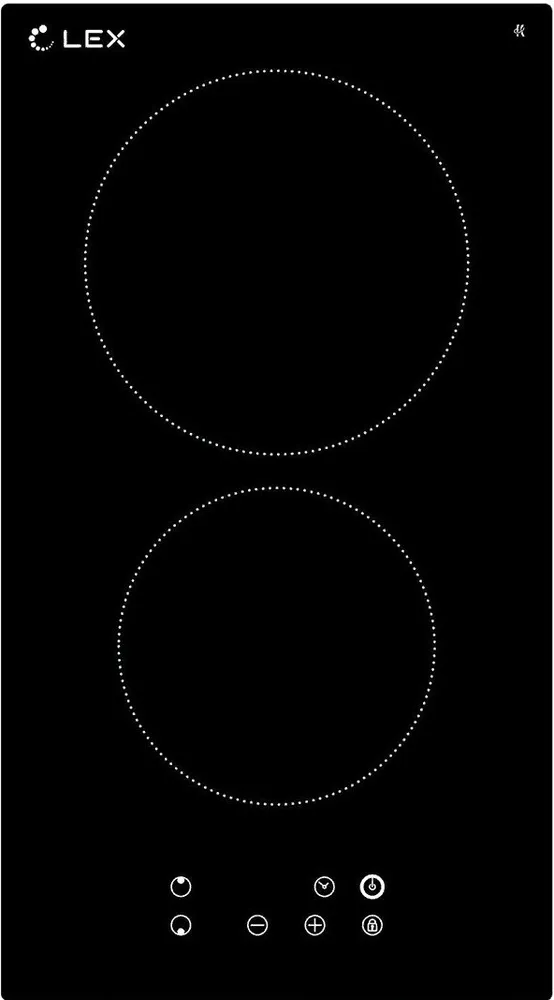 Фото товара: LEX EVH 320 BL стеклокерамическая поверхность