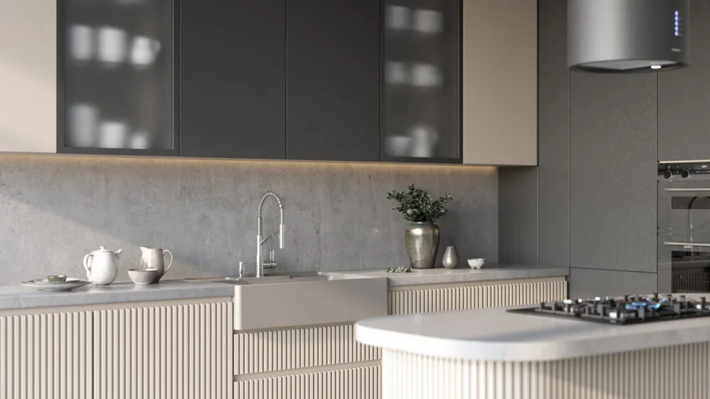 Детальное фото товара: Omoikiri Kinokawa 90-GR, мойка, керамика, leningrad grey