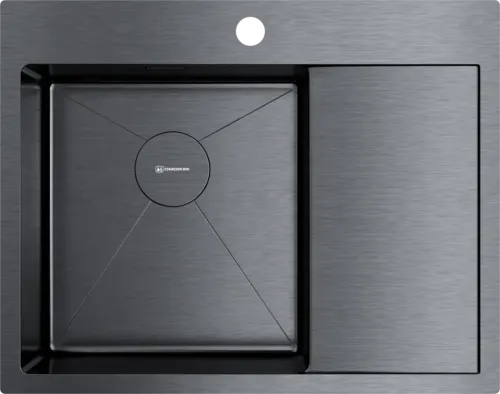 Фото товара: Omoikiri Akisame 65-GM-L, мойка, нержавеющая сталь/вороненая сталь, чаша слева