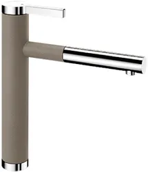 Фото товара: Blanco Linee-S, смеситель, хром/гранит, серый беж