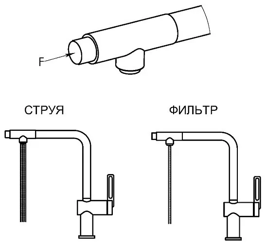 Детальное фото товара: GRANULA 8169 смеситель, гранит, арктик (белый)