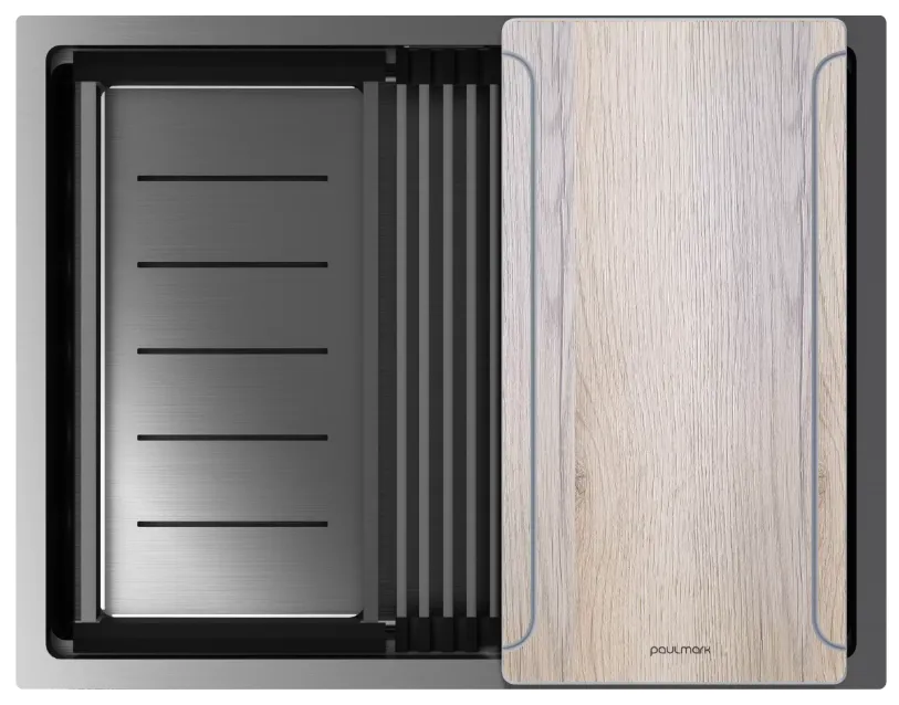 Фото товара: Paulmark NEXT-MULTI SINK 58-L UNI, мойка, нержавеющая сталь, вороненая сталь