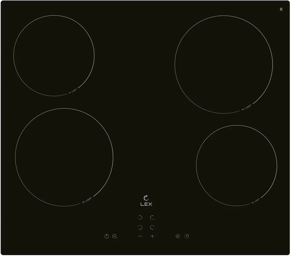 Фото товара: LEX EVH 640B BL стеклокерамическая поверхность