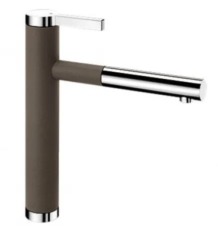 Фото товара: Blanco Linee-S, смеситель, хром/гранит, кофе