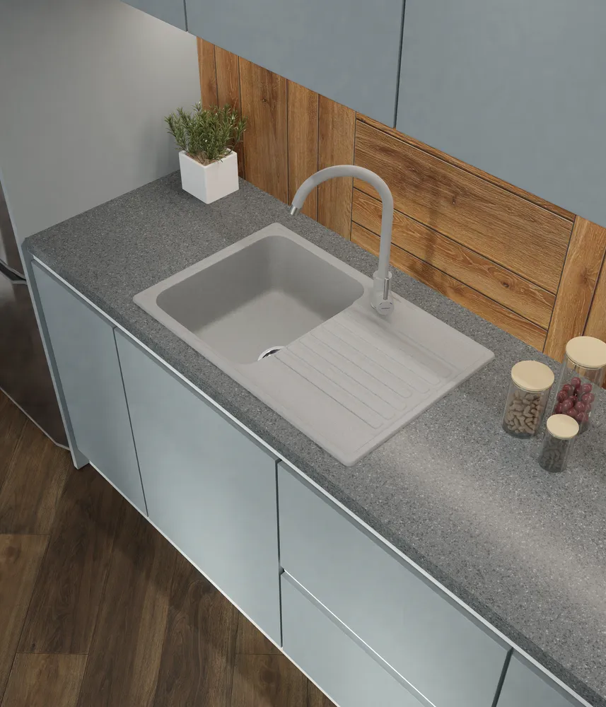 Детальное фото товара: ЭкоМ 7448, мойка, гранит, серый