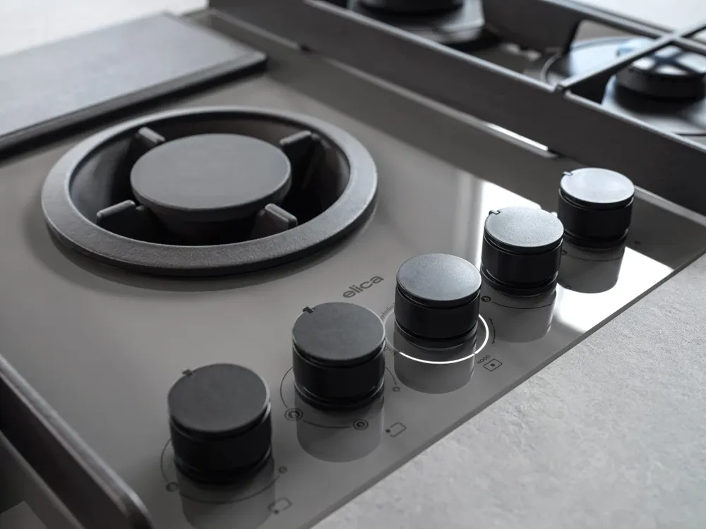 Детальное фото товара: ELICA NIKOLATESLA FLAME GR/A/88 газовая поверхность