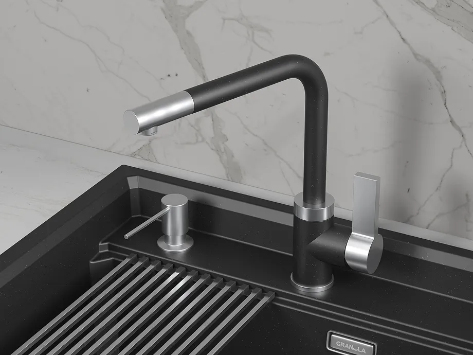 Детальное фото товара: GRANULA 5504 смеситель, гранит, шварц