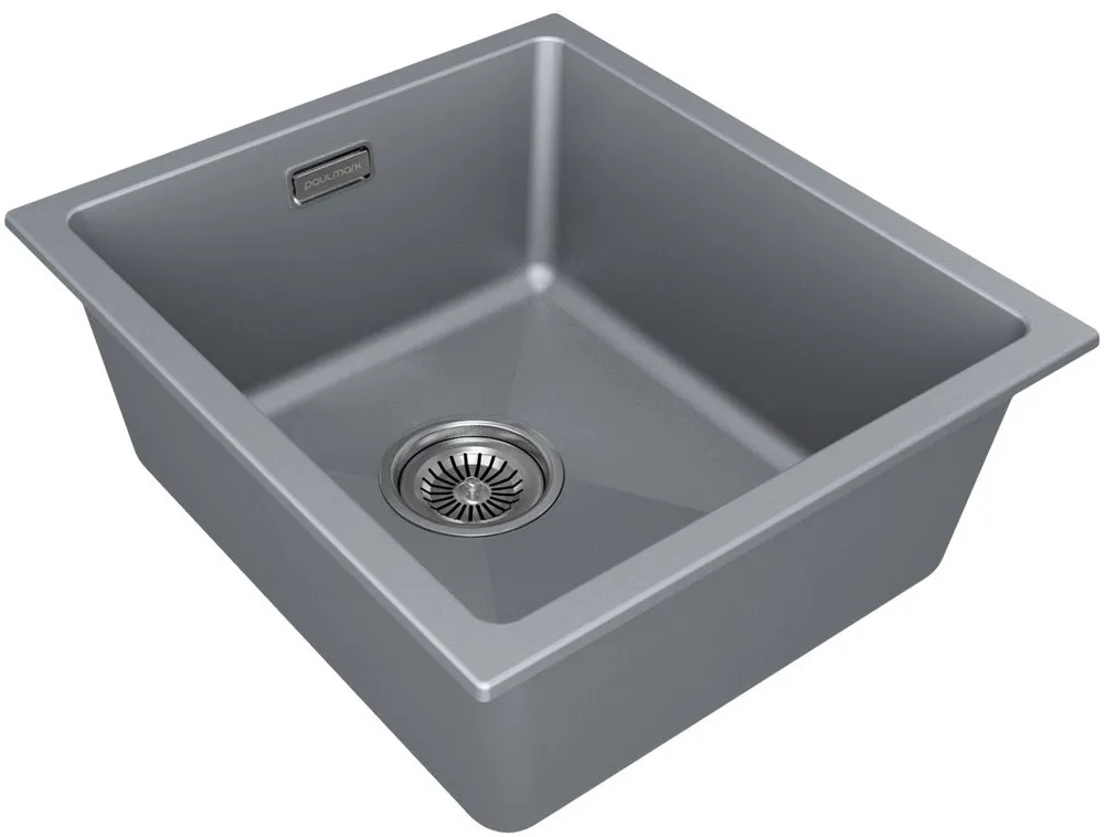 Детальное фото товара: Paulmark LUMI 41UNI, мойка, гранит, серый металлик