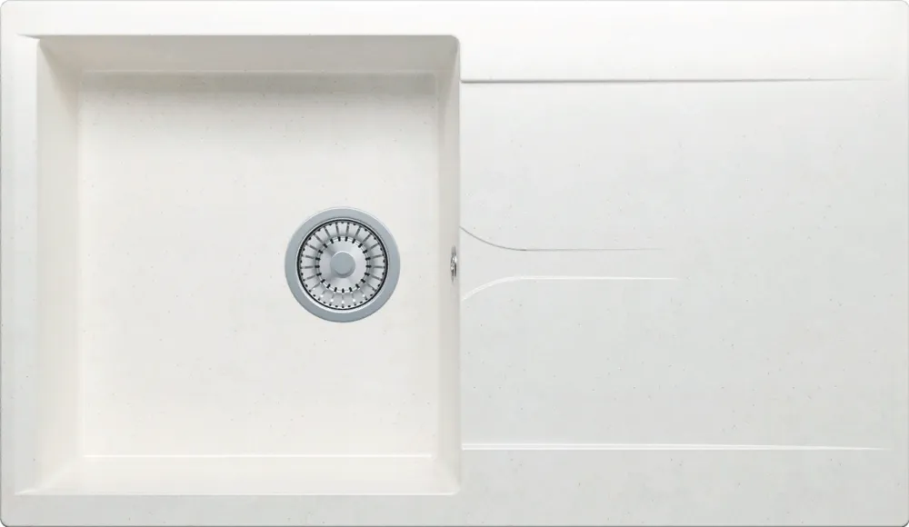 Детальное фото товара: Polygran GALS-860, мойка, мрамор, белый хлопок 36