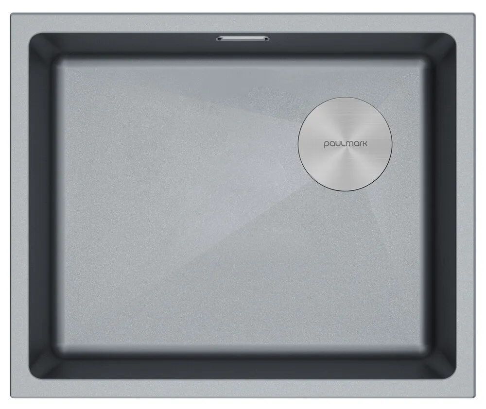 Фото товара: Paulmark LUMI 55UNI-SKEW, мойка, гранит, серый металлик