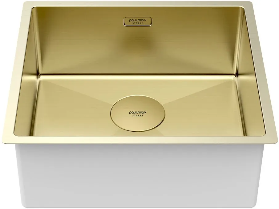 Детальное фото товара: Paulmark NEXT 48 UNI, мойка, нержавеющая сталь, светлое золото