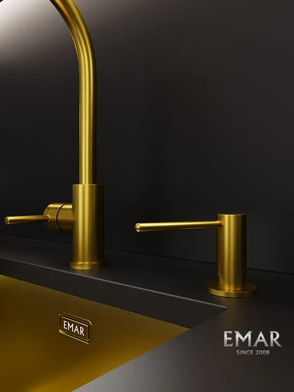 Детальное фото товара: Emar ЕД-405D.PVD Golden, дозатор для моющего средства, золото