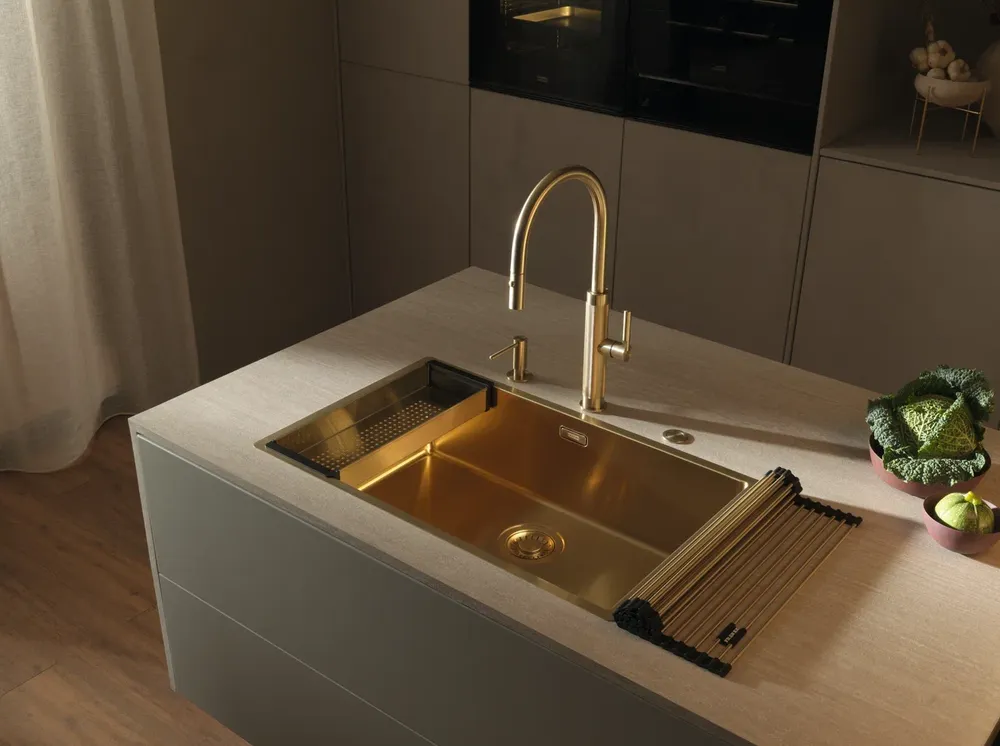 Детальное фото товара: Franke BXM 210/110-68 F-INOX, мойка, нержавеющая сталь, золото