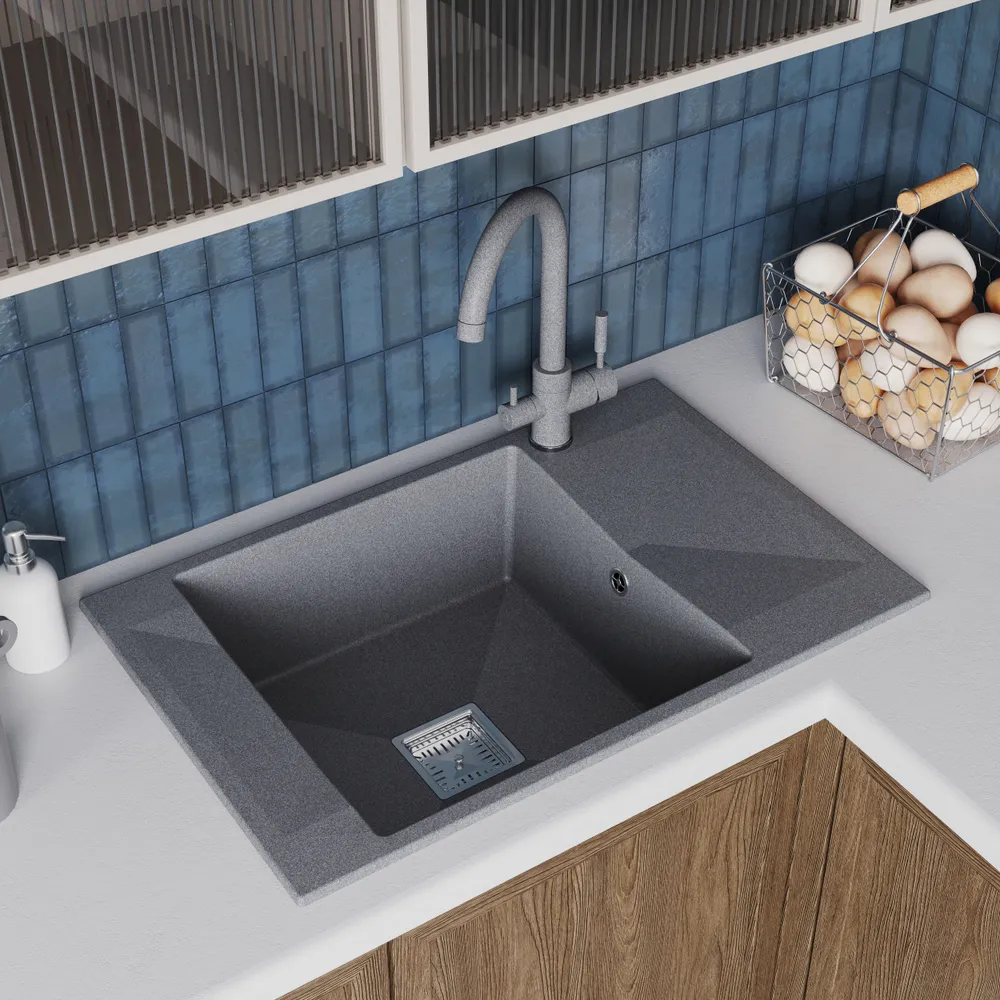Детальное фото товара: Tolero BLADE 780, мойка, гранит, грей