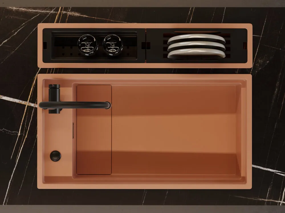 Детальное фото товара: Omoikiri Kinaru 86-U/I CN, мойка, керамика, canyon