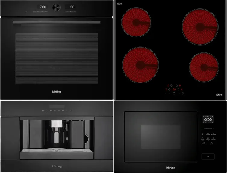 Фото товара: KORTING HK 60003 B + OKB 1680 GN MW + KMI 827 GN + KCM 9200 BG