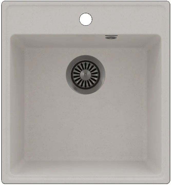 Фото товара: Maunfeld Perla 460 MFQS-460W, мойка, гранит, кремовый