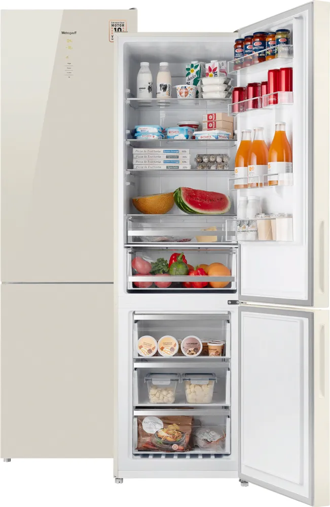 Фото товара: Weissgauff WRK 2000 D Full NoFrost Inverter Beige Glass