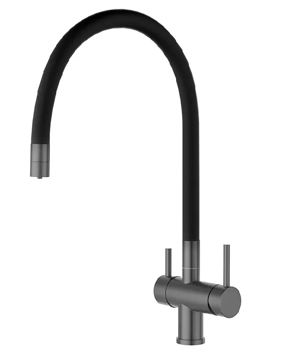 Детальное фото товара: Emar EC-3015 PVD Dark, смеситель, вороненая сталь