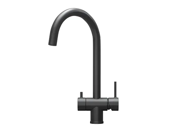 Фото товара: GRANULA 7104 смеситель, нержавеющая сталь, черный матовый