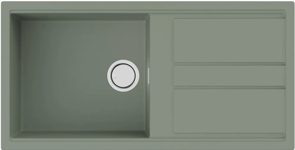 Детальное фото товара: Omoikiri Kitagawa 100-WG, мойка, керамика, wind green