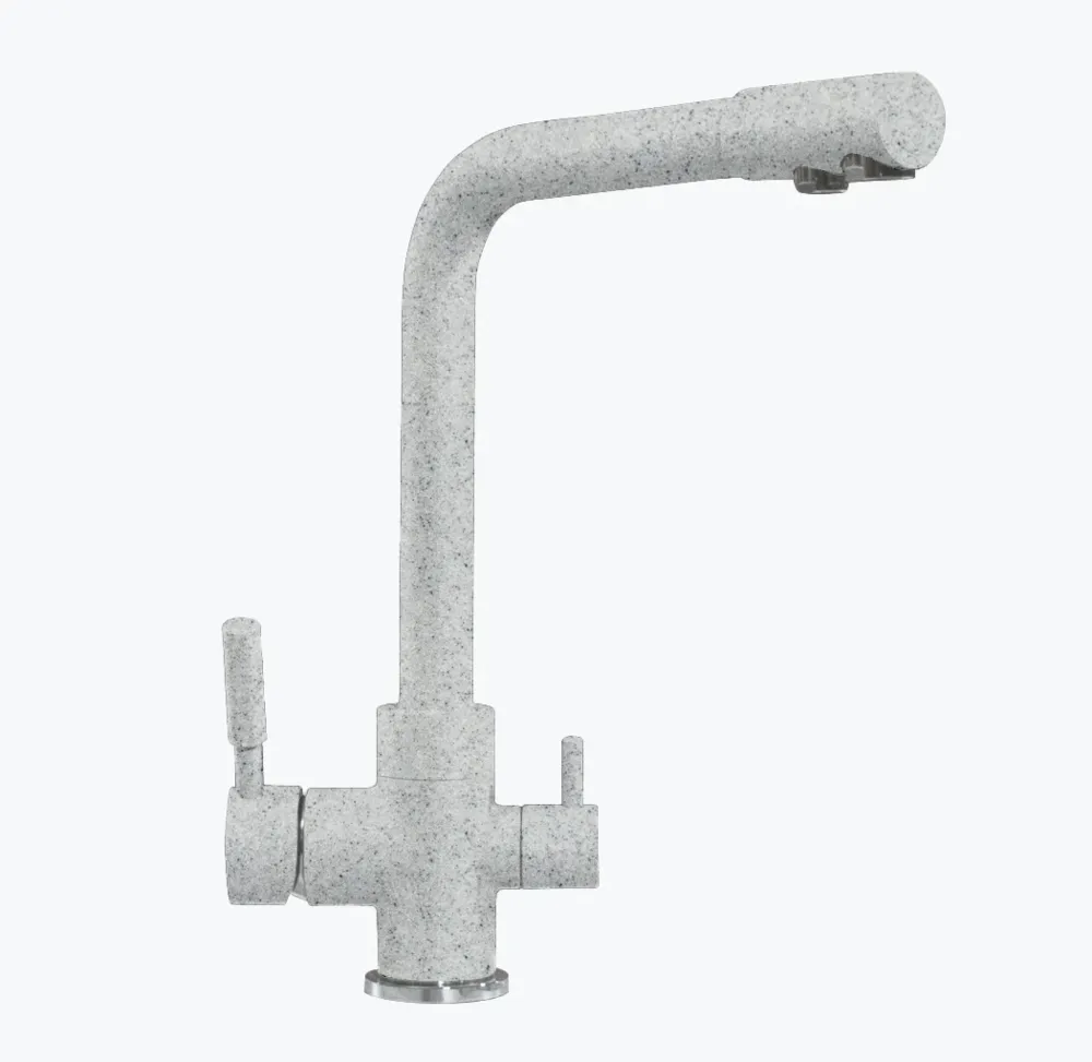 Фото товара: Polygran Высокий Дуо, смеситель, светло-серый 314