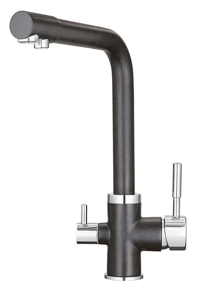 Фото товара: GRANULA 2015 смеситель, гранит, черный