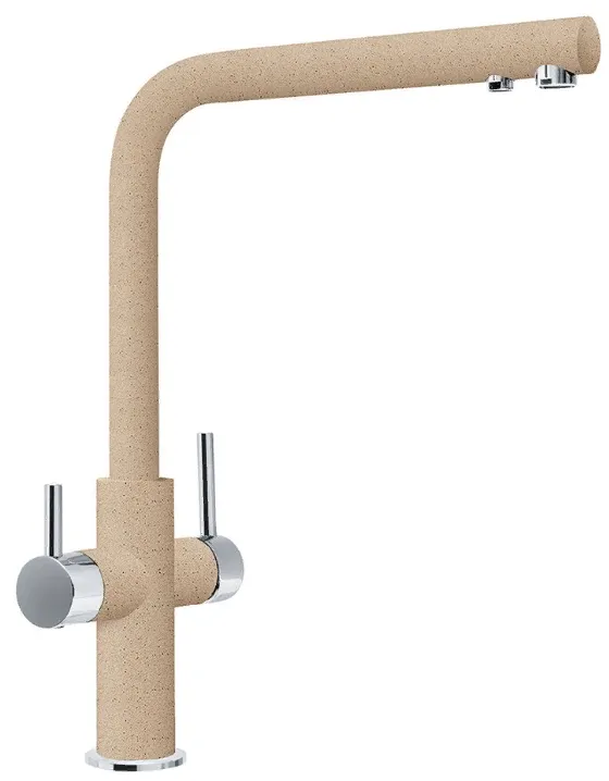 Фото товара: Franke Neptune Clear Water, смеситель, гранит, хром/бежевый