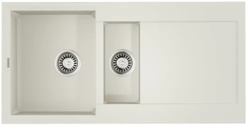 Фото товара: Omoikiri Sakaime 100-2-WH, мойка, гранит, белый